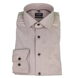 Olymp Luxor Modern Fit Camicia Da Uomo Business Taupe 123024 27 Nougat - Foto 1 di 4