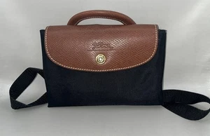 Longchamp Le Pliage Mochila Bolso Negro Mini Modelo Depose Hecho en Francia - Imagen 1 de 7