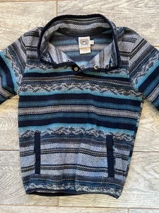 Cinch Fleece Sweatshirt Pullover Jacket size Small 6 8 Snap Aztec Western Youth - Picture 1 of 8