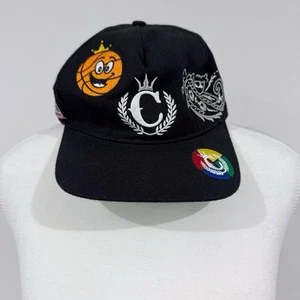 Sombrero negro con cierre a presión Culture Kings X Starter parches bordados OSFA - Imagen 1 de 7