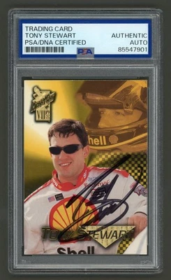 Tony Stewart Signed 1998 Press Pass VIP Rookie Card #36 (PSA) NASCAR Racing Auto - Image 1 of 2
