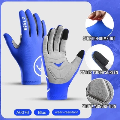 Guantes de ciclismo pantalla táctil dedos completos guantes de bicicleta de montaña/suciedad para hombres mujeres Foto 1 de 4