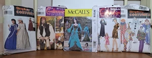 Adult Costume Patterns LOT OF 5 Clown Pirate Yaya Han Peacock Puritan Centennial - Picture 1 of 11