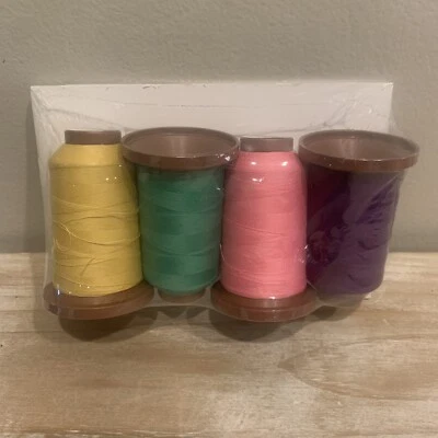 Dime Machine Vintage Embroidery Thread Brights Quartet 4 Spools 40 Wt 1000 m - Image 1 of 4