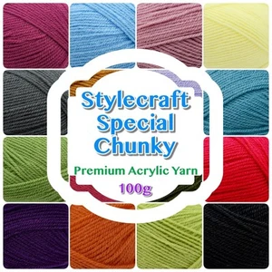 Stylecraft SPECIAL CHUNKY Premium Acrylic Knit Knitting/ Crochet Yarn Wool 100g - Picture 1 of 52