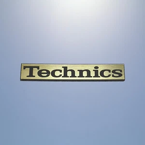 TECHNICS 52x9mm badge emblemat logo naklejka płyta szczotkowana naklejka 1210 - Zdjęcie 1 z 2