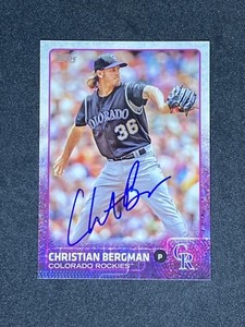 Christian Bergman Colorado Rockies Signed Auto 2015 Topps Card #682 ~ COA