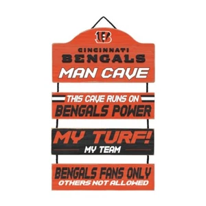 Cincinnati Bengals Man Cave Dangle Sign - Picture 1 of 1