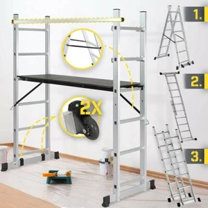 Andamio Timbertech® plataforma de trabajo de aluminio andamio andamio rodante escalera multifunción - Imagen 1 de 12