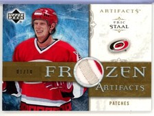 2006-07 Artifacts Frozen Artifacts Patches Gold #FAES Eric Staal PATCH /10