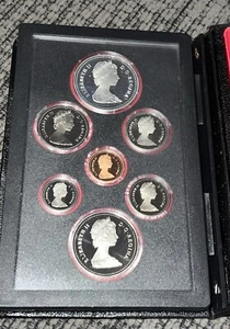 1984 Royal Canadian Mint 7 COIN PROOF SET Double Dollar Silver with Orig Case! - Picture 1 of 6