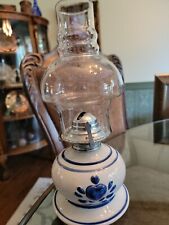 Kerosene Oil Lamp Lamplight Farms Pottery Base W/hearts Made in USA Nice Gift!!