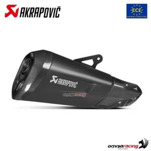 Akrapovic exhaust approved titanium black slip-on BMW S1000XR 2016-2018 - Picture 1 of 6