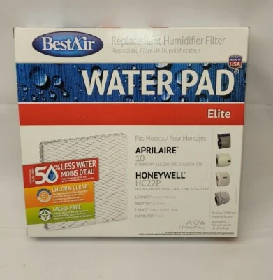 Almohadilla de agua filtro humidificador de repuesto BestAir Elite | A10W / A10W-R rev08.17 Foto 1 de 2