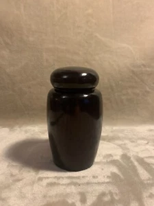 Wooden Purple Vase with Lid Small Made In Haiti - Picture 1 of 11