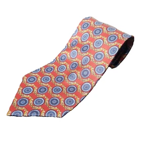 Pastime by Arrow Necktie Men's Red and Blue Silk Polka Dot 61" Long 4" Wide Tie - Picture 1 of 4
