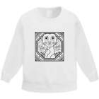 'Square Meerkat Motif' Kid's Sweatshirt / Sweater / Jumper (KW007227)