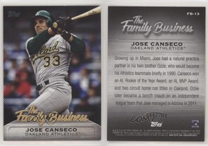 2019 Topps Update The Family Business Black /299 Jose Canseco #FB-13