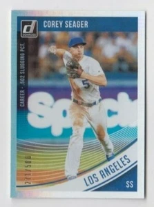 Corey Seager 2018 DONRUSS CAREER STAT LINE SLUGGING PCT /500 LOS ANGELES DODGERS - Picture 1 of 1