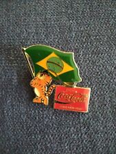 Pin Button Anstecker,Coca-Cola SEOUL 1988 Team Brasilien Hodori Olympia Olympics