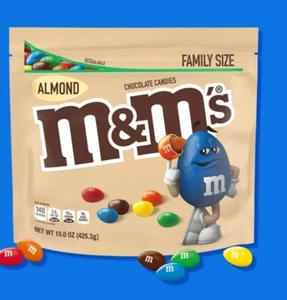 M&M'S Almond Milk Chocolate M & Ms Candy Large Family Size USA Exclusive Flavour - Picture 1 of 5