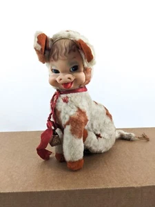 Peluche mucca vintage Rushton Star Creation Daisy Belle faccia di gomma anni 50 - Foto 1 di 12