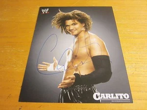 Fotografía Carlito Wrestler autografiada/firmada 8X10 lucha libre WWE - Imagen 1 de 2