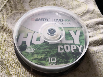 Emtec DVD vergine 4,7 GB DVD-RW 10 pezzi - Immagine 1 di 2