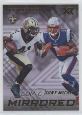 2018 Panini XR Mirrored /75 Alvin Kamara Sony Michel #M-11 Rookie RC