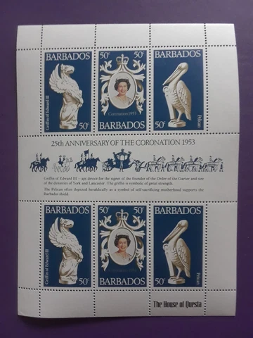 BARBADOS Sc#474 1978 QEII Coronation Anniversary S/S OG Mint NH Cover