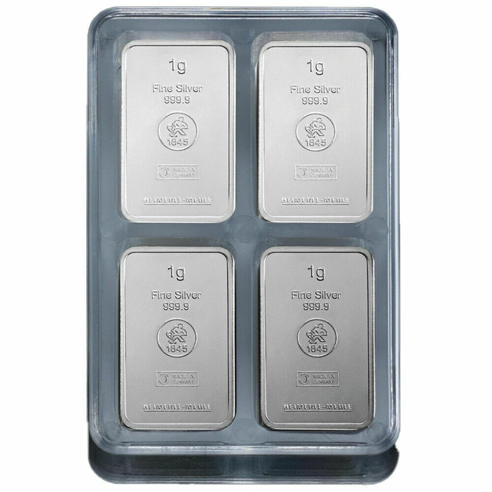 25 Stück 1gr Silberbarren lose aus meiner Heimerle & Meule Unity Box nr. 1c - Bild 1 von 3