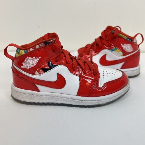 Nike Air Jordan 1 Mid SE Barcelona maglione rosso sneakers DC7249 600 bambino 11 5C