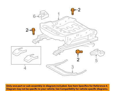 Perno de montaje de ajuste de asiento de oruga Toyota OEM 90119A0112 Foto 1 de 2