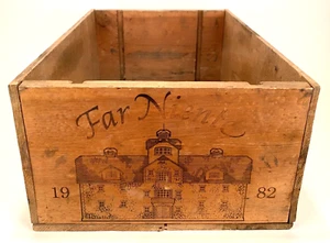 Vintage Wood Wine Crate - Far Niente - 21 x 15.5 x 7.25" - Picture 1 of 6