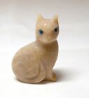chat en stéatite miniature de collection, cat, poes,figurine en pierre   TP12-21