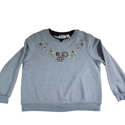 Shenanigans Sudadera Bordada Mujer PETITE Grande Floral Cuello Redondo Foto 1 de 4