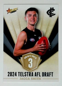 Tarjeta de selección de draft Telstra 2024 AFL DP3 JAGGA SMITH (CARLTON) BAJA #282 - Imagen 1 de 3