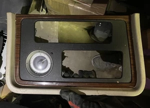 2002-2006 Cadillac Escalade Console Bezel Info Display Dash Clock Wood Beige OEM - Picture 1 of 3
