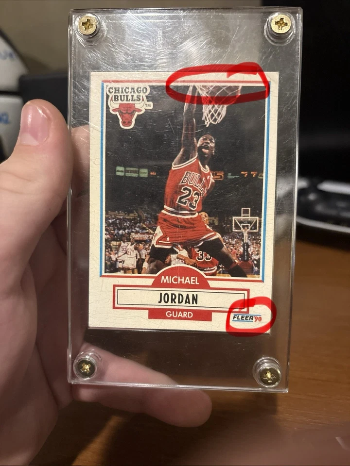 Tarjeta Fleer Michael Jordan #26 1990 error múltiple rara Foto 1 de 2