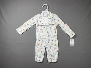 Carter's Little Baby Basics Baby Boy 3pc Zoo Animals Outfit Hat & Socks Preemie - Picture 1 of 5