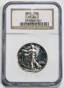 1942 Walking Liberty Half Dollar NGC PF-66 Proof - Picture 1 of 2