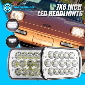 Pair 7X6" LED Headlights Hi-Low Projector Beam For Chevrolet Corvette 1984-1996 - Picture 1 of 12