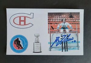 Guy Lafleur signed Montreal Canadins Hockey Hall of Fame Index Card