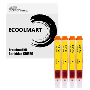 Cartucho de tinta amarilla 4 piezas para CLI-251 PIXMA IP8720 MG5520 MG6620 MG7120 MX922 - Imagen 1 de 1