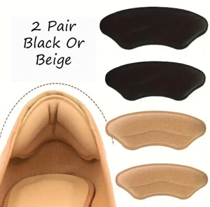 2 Pairs Heel Grips Pads Liner Cushions For Loose Shoes Foot Care Protector - Picture 1 of 7