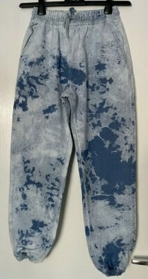 Ladies Next Bleach Denim Tie Dye Jogger Jeans Trouser UK 6,8,10,12.  - Image 1 of 4