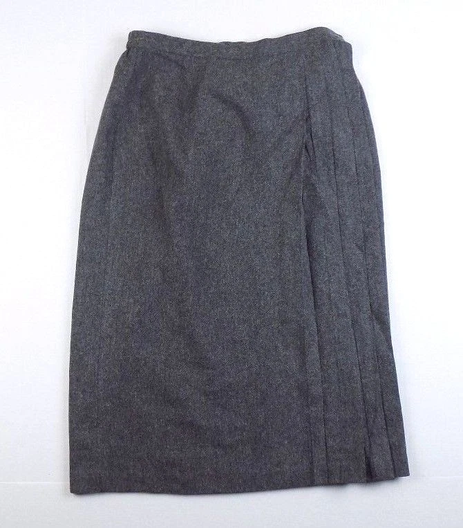 Falda de lana Orvis Wrap gris carbón liso talla 8  Foto 1 de 4