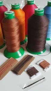 Kit Upholstery Brown Thread & Needle Hand sewing nylon thread Upholstery&Craft - Picture 1 of 13