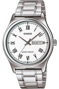 Casio MTP-V006D-7BUDF Men's Quartz Watch NEW Analog 38mm Case Stainless Steel - Picture 1 of 1