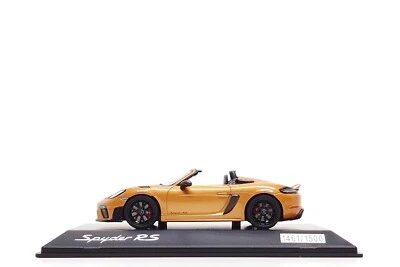 Spark 1:43 Porsche 718 Boxster Spyder RS (982) in Nordic Gold (Dealer Edition) - Image 1 of 4